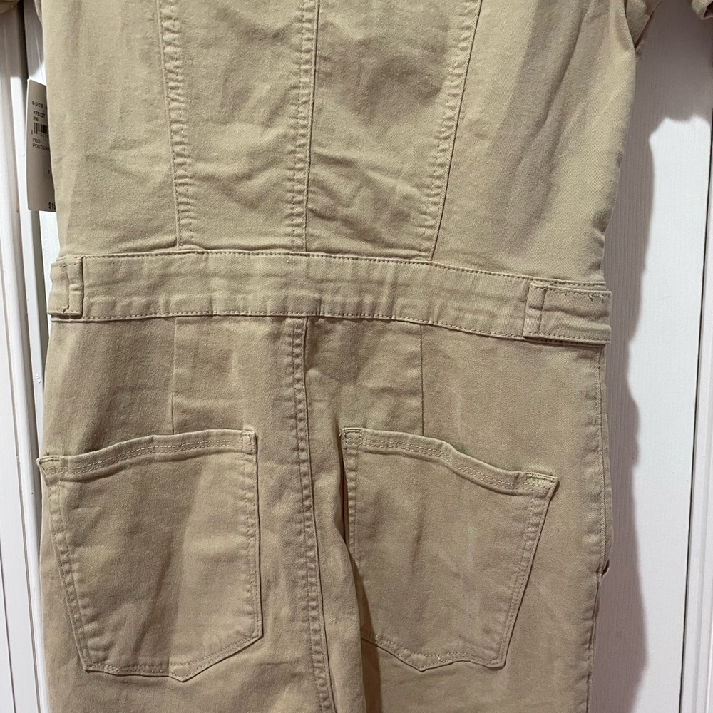 NWT Good American Beige Utility Jumpsuit - Picture 6 of 10